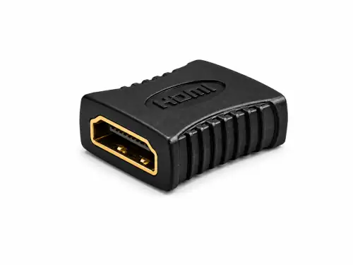 DINIC HDMI Adapter A Buchse auf A Buchse, vergoldete Kontakte, schwarz DINIC Box mit Euroloch